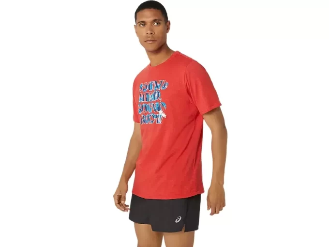 ASICS HIBISCUS SLOGAN T-SKJORTE