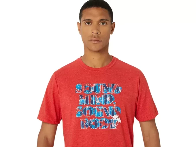 ASICS HIBISCUS SLOGAN T-SKJORTE