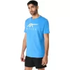 ASICS STRIPETE KORT ERME T-SKJORTE
