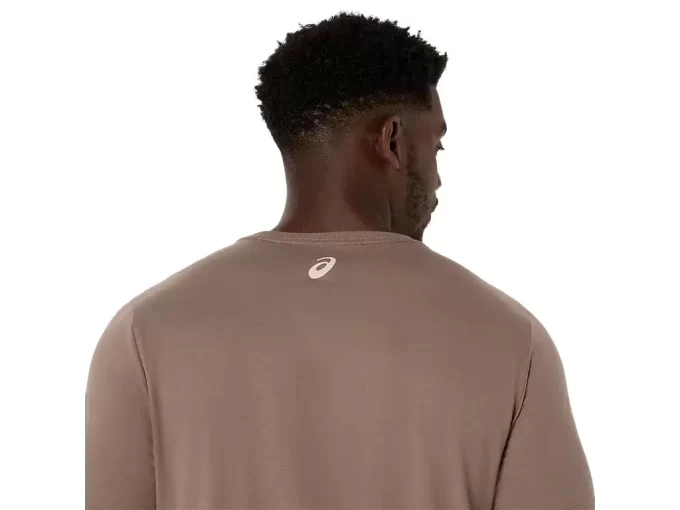 ASICS STRIPETE KORT ERME T-SKJORTE