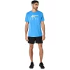 ASICS STRIPETE KORT ERME T-SKJORTE