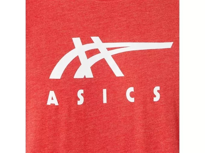 ASICS STRIPETE KORT ERME T-SKJORTE