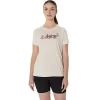 DAME ASICS BLOMSTER-T-SKJORTE MED SLAGORD, KORT ERME