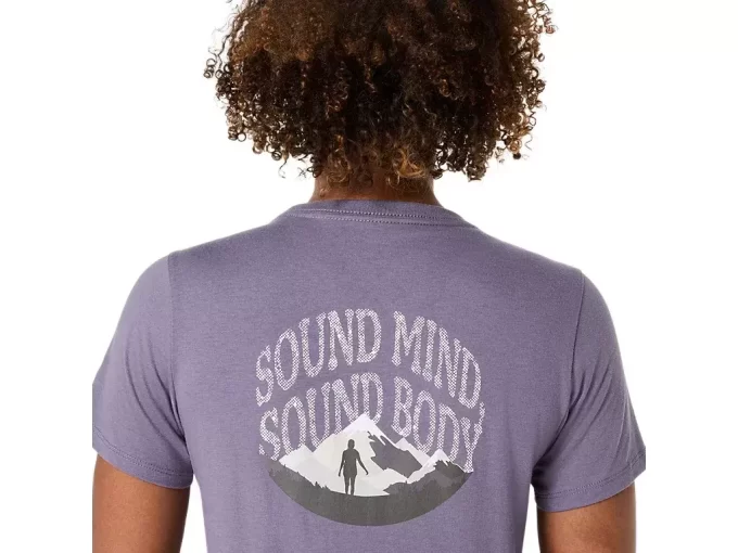 DAME ASICS NATURE V-HALS KORT ERME T-SKJORTE