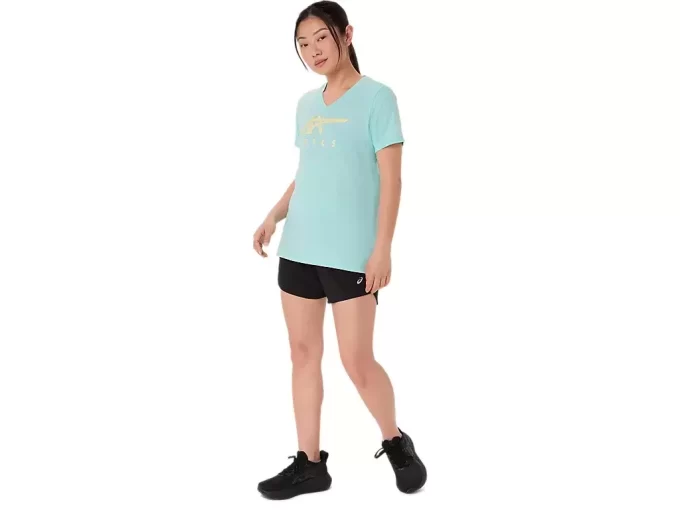 DAME ASICS STRIPER V-HALS