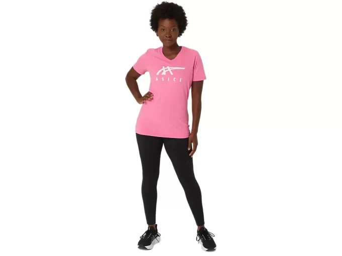 DAME ASICS STRIPER V-HALS