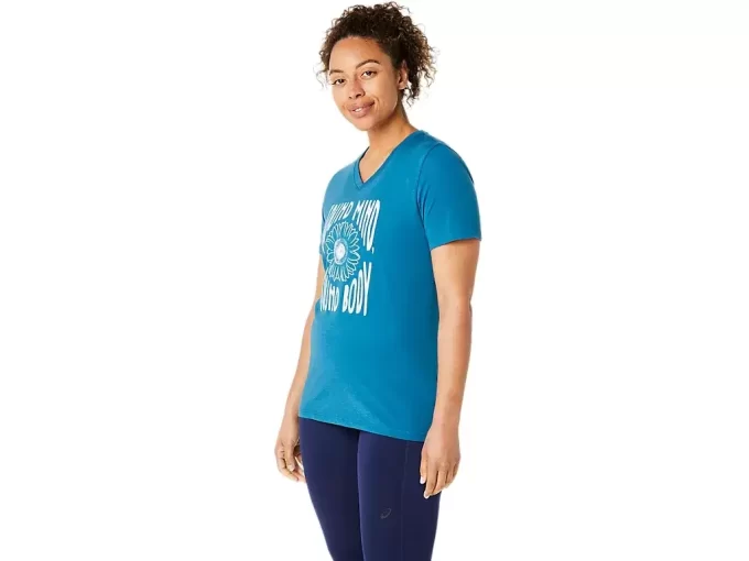 DAME V-HALS MED SOLSIKKESLAG