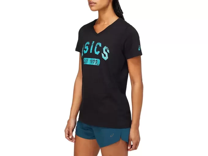 DAMEKORT ERME T-SKJORTE MED V-HALS, EST. 1977