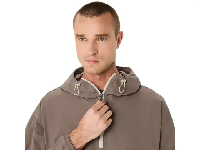 DOBBELT VEVET AVSLAPPET PULL OVER-JAKKE