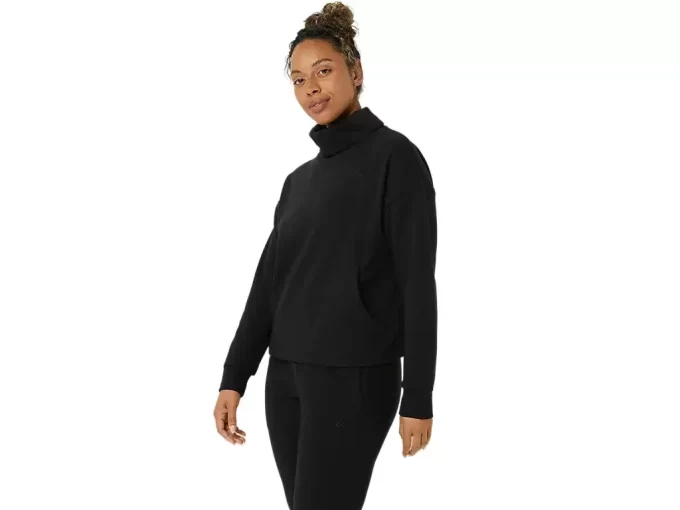 FRENCH TERRY TOPP MED HØY HALS