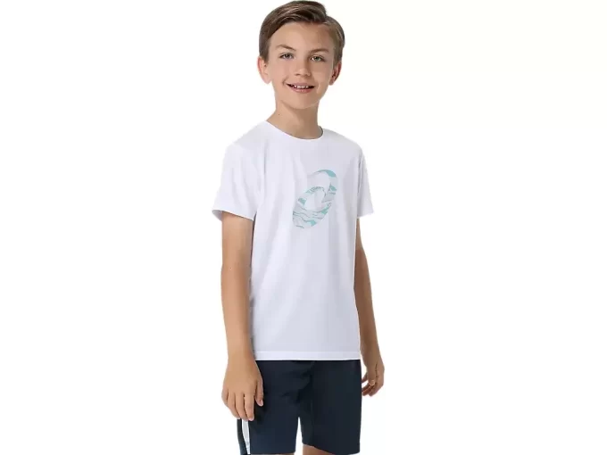 SPIRAL GRAFISK KORT ERME T-SKJORTE