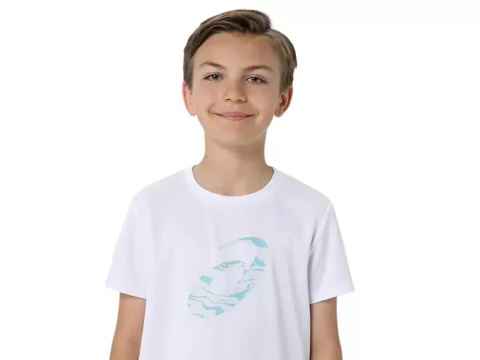 SPIRAL GRAFISK KORT ERME T-SKJORTE