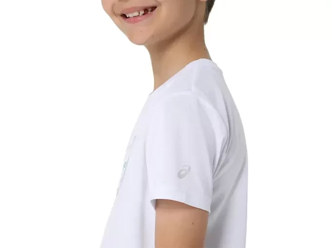 SPIRAL GRAFISK KORT ERME T-SKJORTE