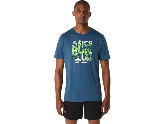 UNISEX ASICS RUN OUTSIDE CLUB KORTARMET T-SKJORTE