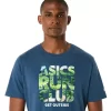 UNISEX ASICS RUN OUTSIDE CLUB KORTARMET T-SKJORTE