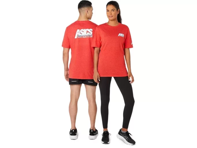 UNISEX ASICS SMSB 1977 RUN CLUB KORTARMET T-SKJORTE