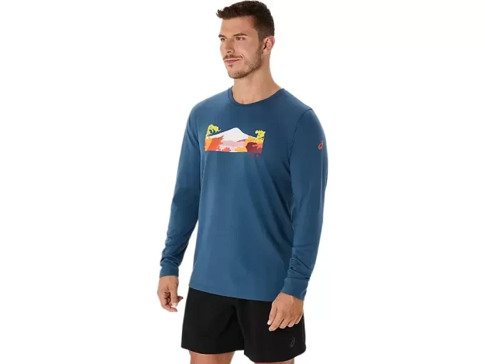 UNISEX LANGERMET HØSTSPORTST-T-SKJORTE